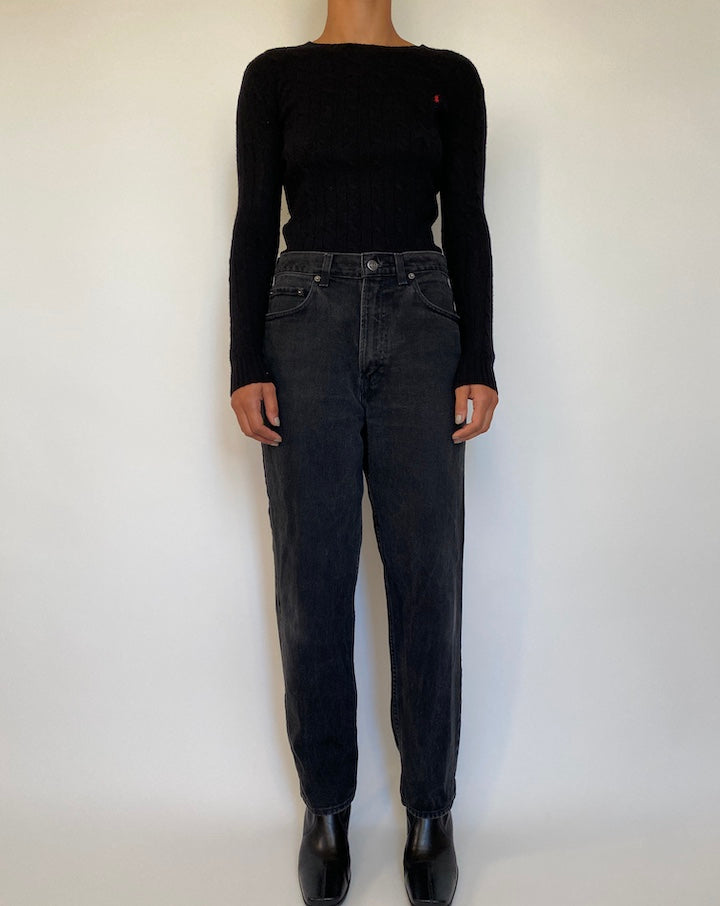 VINTAGE BLACK LONG SLEEVE RALPH LAUREN SWEATER 1819