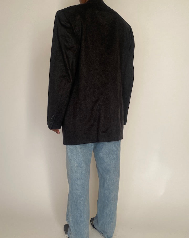 VINTAGE DARK GREY CASHMERE BLAZER 4065