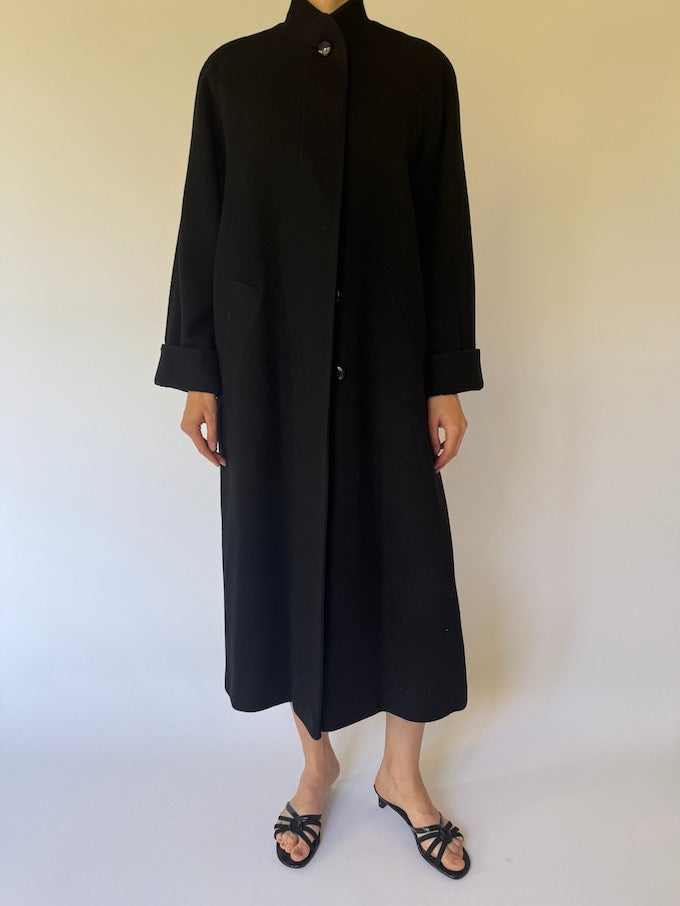 Vintage Long Coat in Black from Neiman Marcus 6093