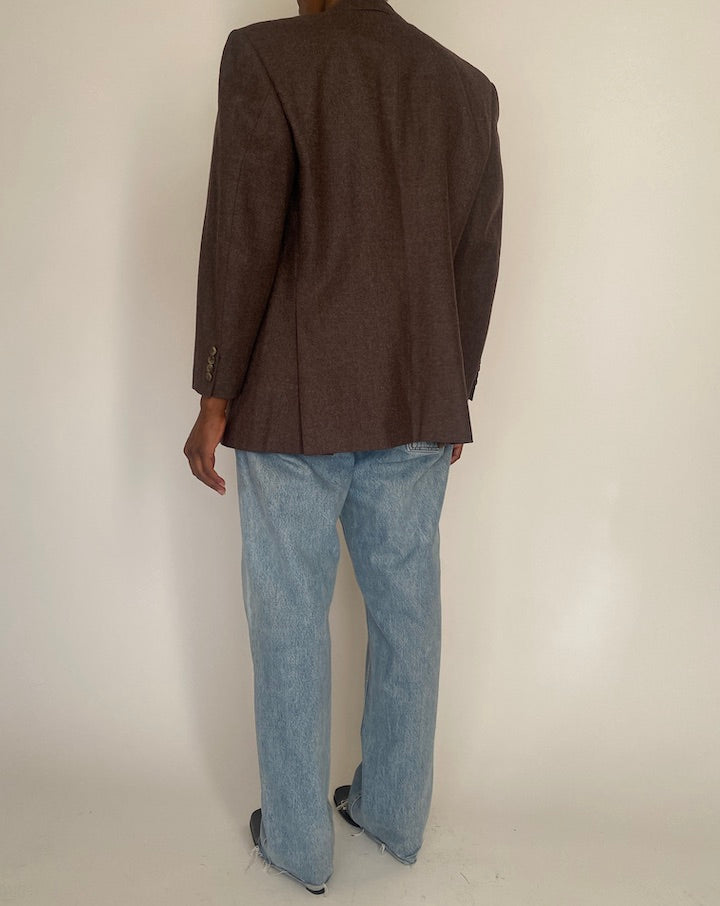 VINTAGE BROWN SINGLE-BREASTED BLAZER 4066