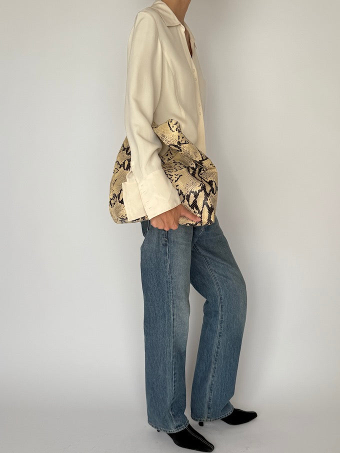 Vintage Silk Blouse in Cream 6511
