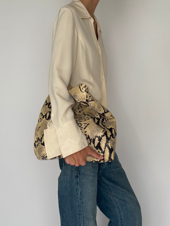 Vintage Silk Blouse in Cream 6511