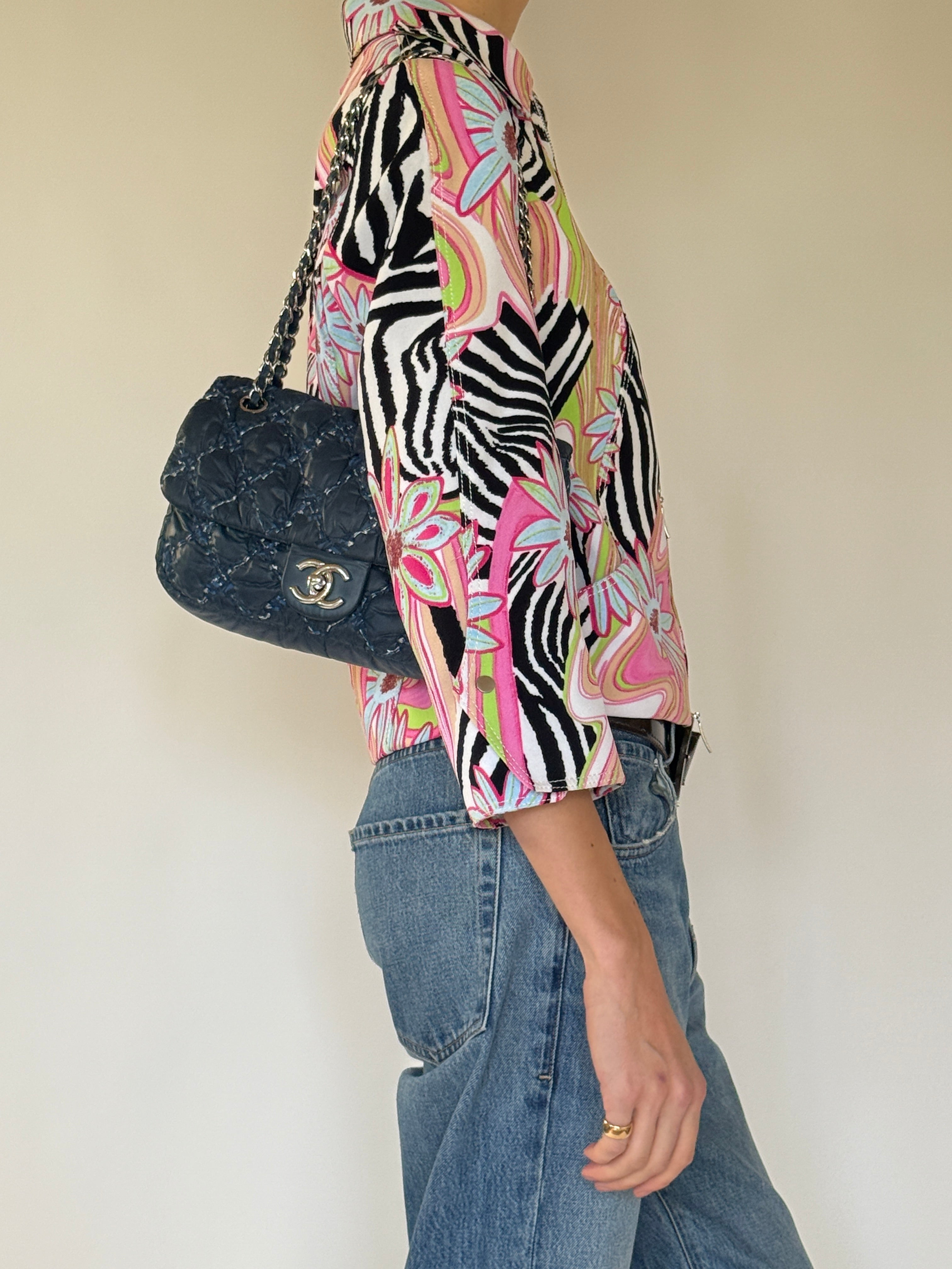 Vintage statement print jacket side view