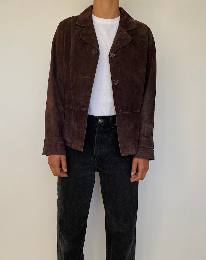 VINTAGE BROWN SUEDE LEATHER JACKET 1823