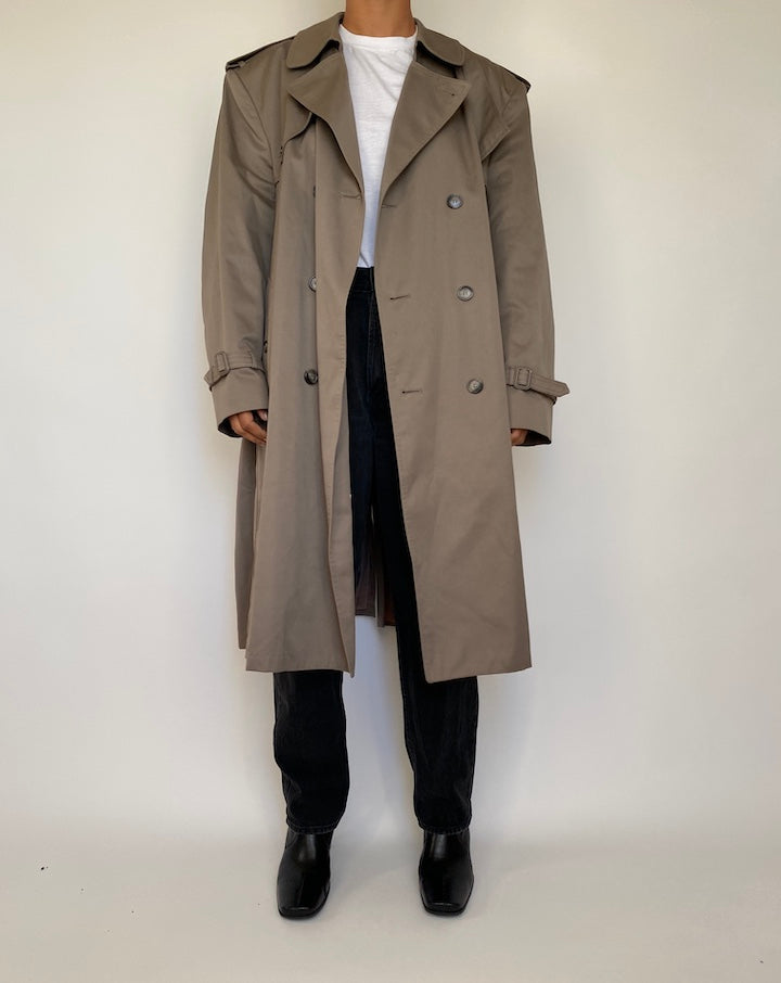 VINTAGE BEIGE OVERSIZED TRENCH COAT 1826