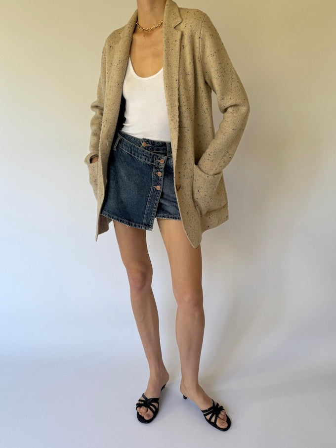 Vintage Sweater Cardigan Beige 6135