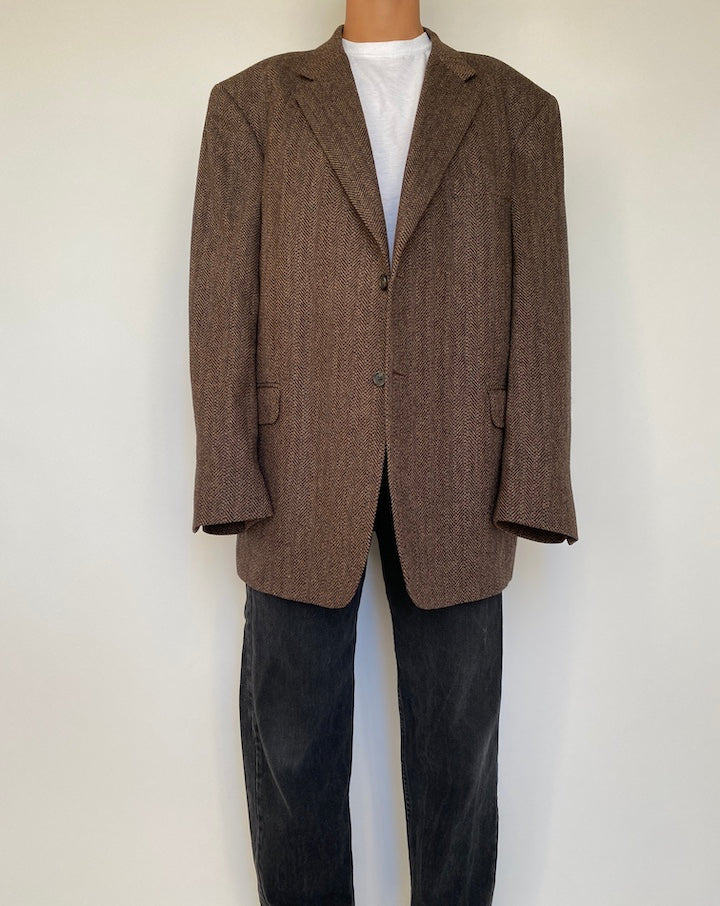 VINTAGE BROWN WOOL BLAZER 1827
