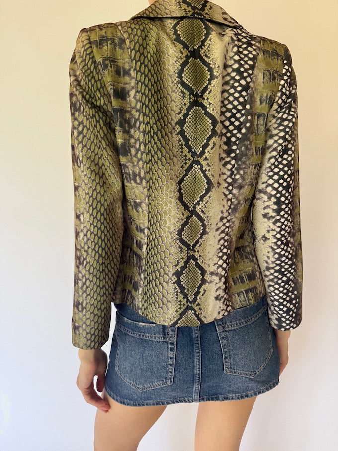 Vintage snakeskin-print jacket 6141
