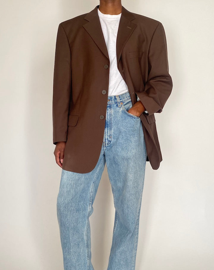 VINTAGE BROWN BLAZER 4074