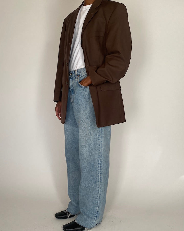 VINTAGE BROWN BLAZER 4074