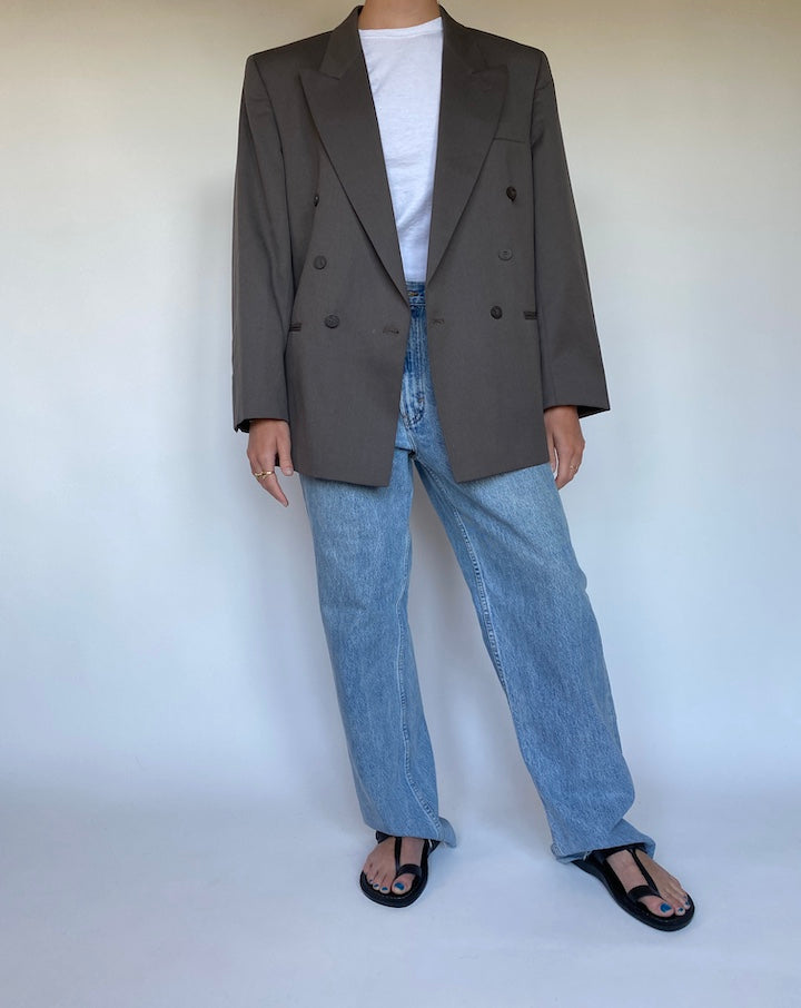 VINTAGE DOUBLE BREASTED WOOL BLAZER 3081