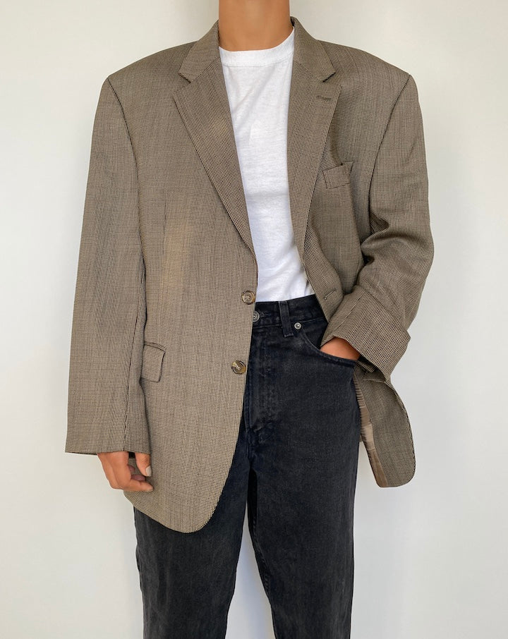 VINTAGE SINGLE BREASTED WOOL BLAZER 1835