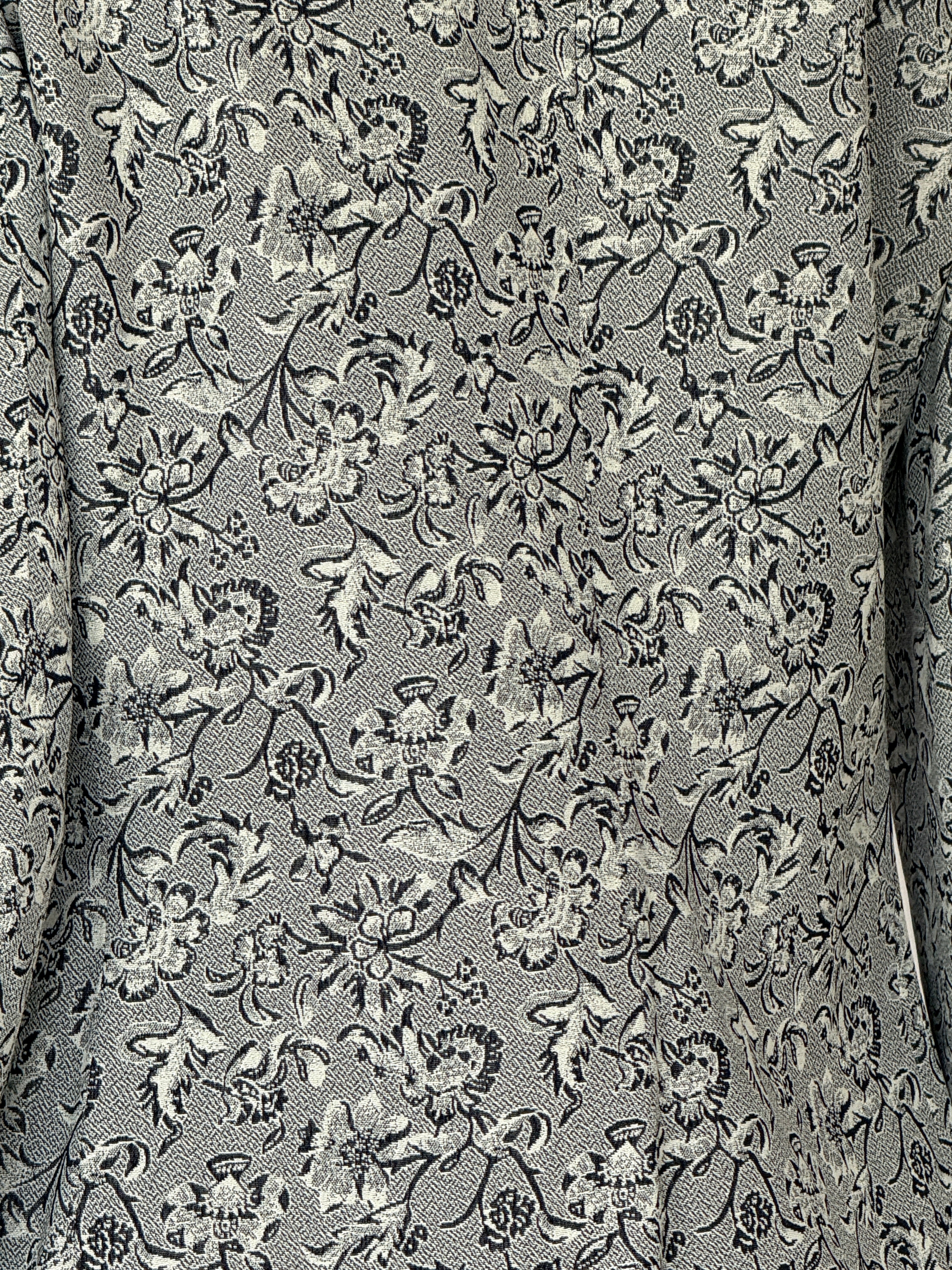 Vintage floral button front blazer fabric close-up
