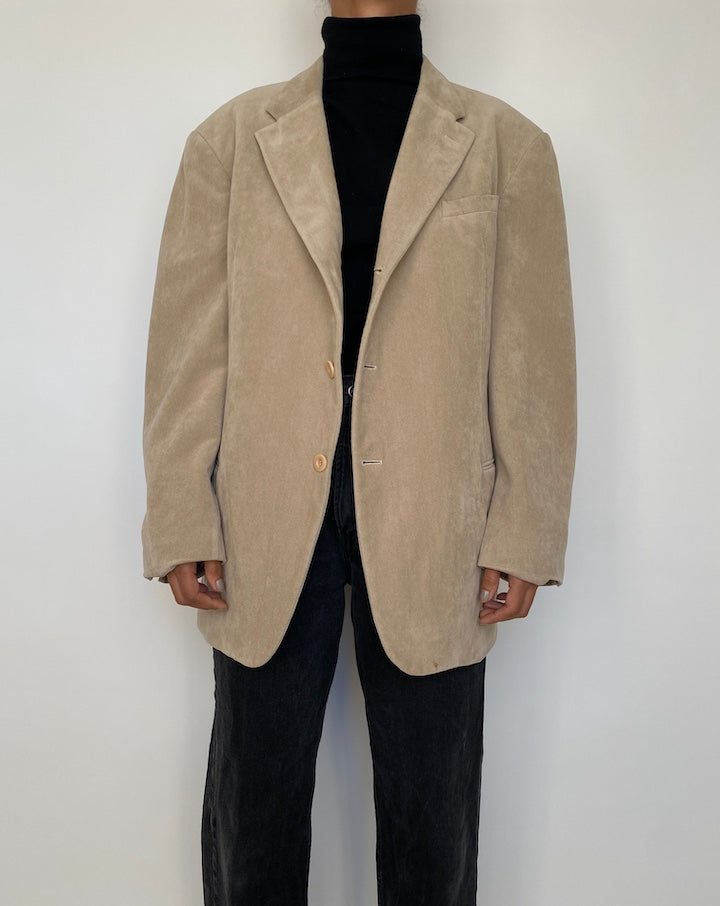 VINTAGE BEIGE SINGLE BREASTED ARMANI BLAZER 1840
