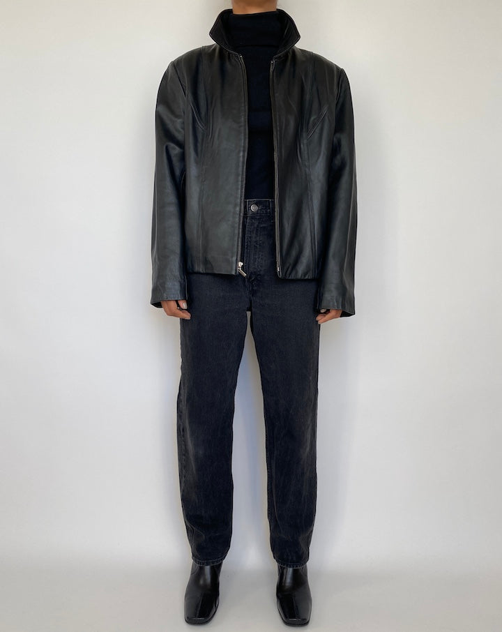 VINTAGE BLACK LEATHER JACKET 1841