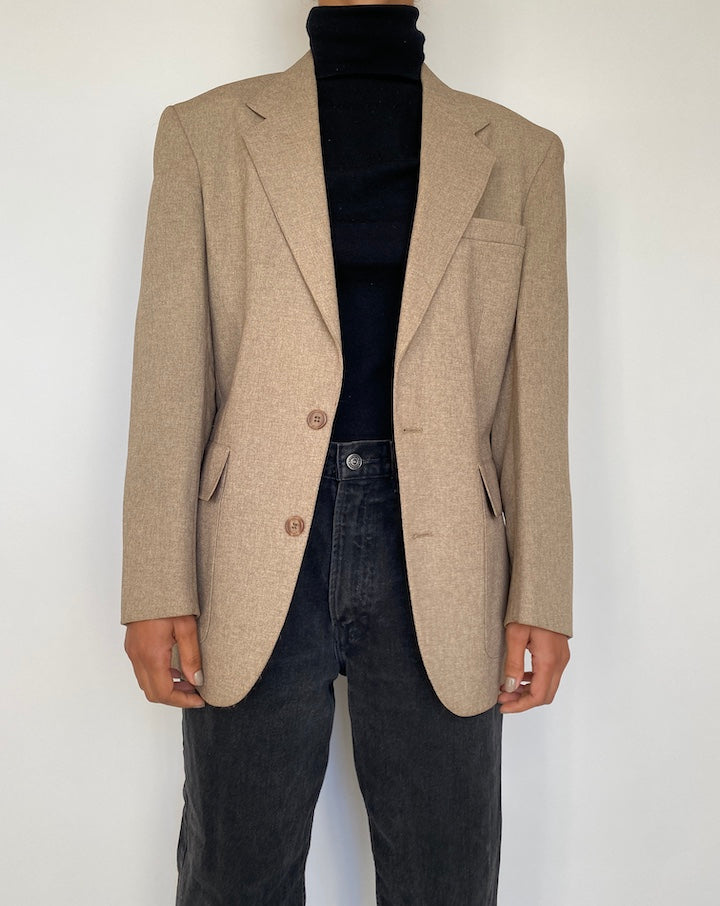 VINTAGE BEIGE SINGLE BREASTED LEVIS BLAZER 1842