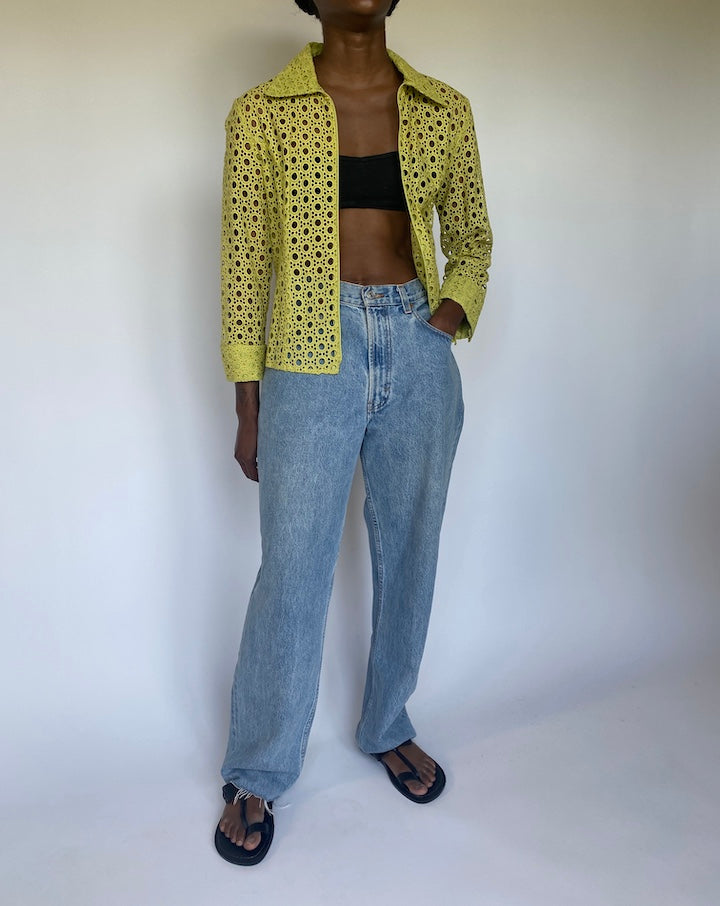 VINTAGE GREEN CARDIGAN 3559