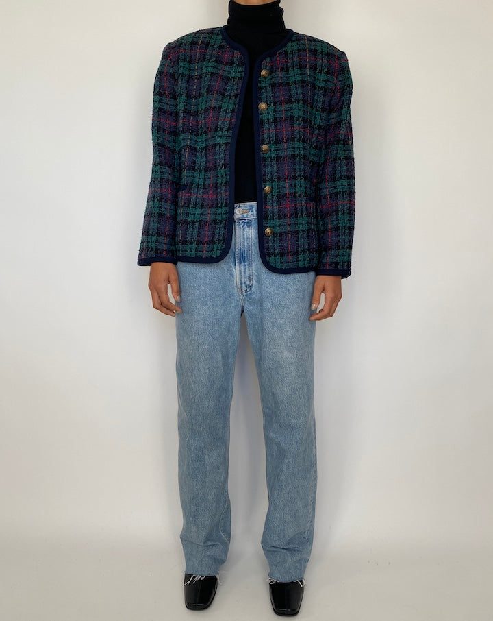 VINTAGE GREEN BLAZER JACKET 1856