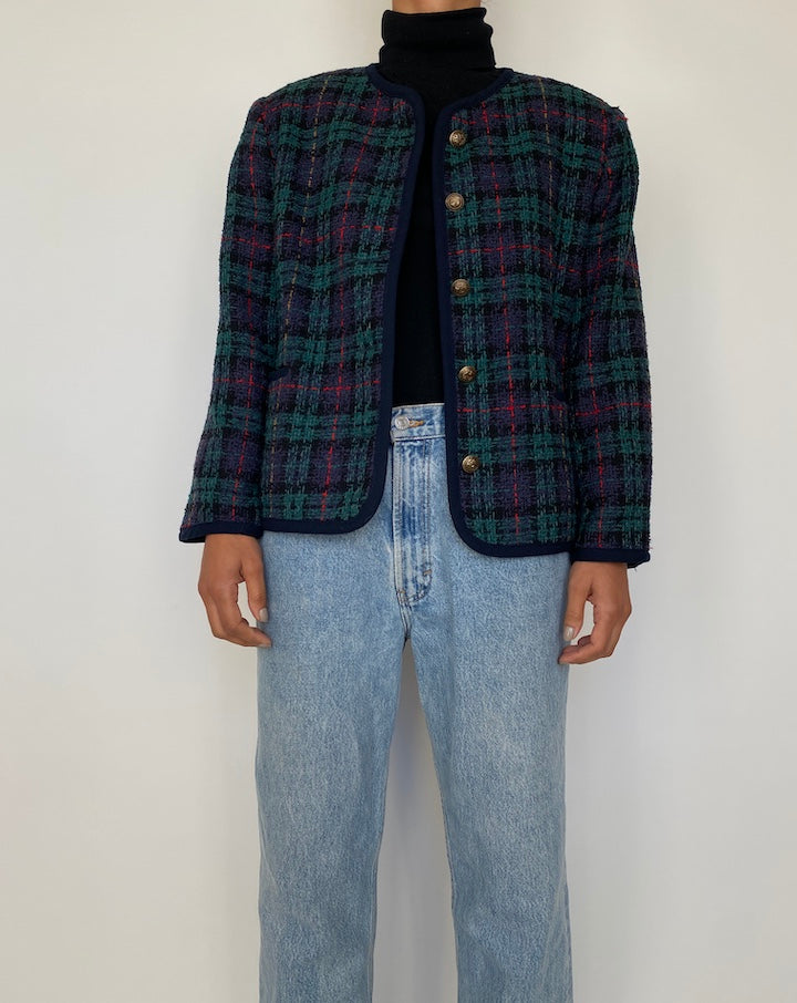 VINTAGE GREEN BLAZER JACKET 1856
