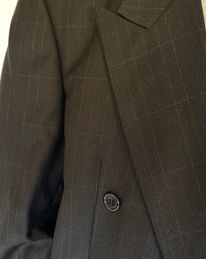 VINTAGE BLACK CHECKED BLAZER 4498