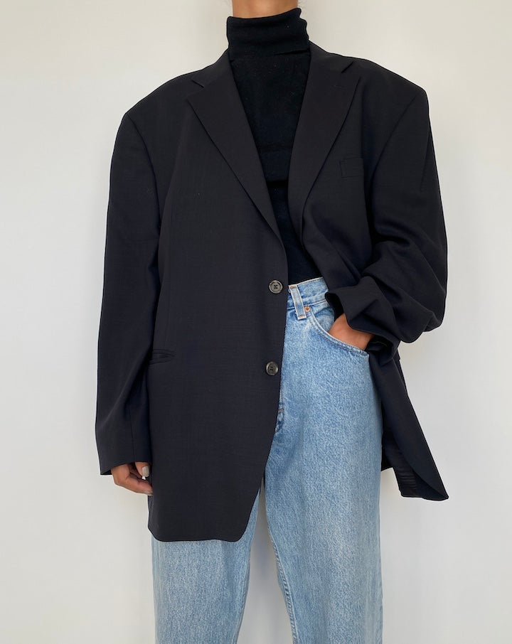 VINTAGE SINGLE BREASTED WOOL BLAZER 1859