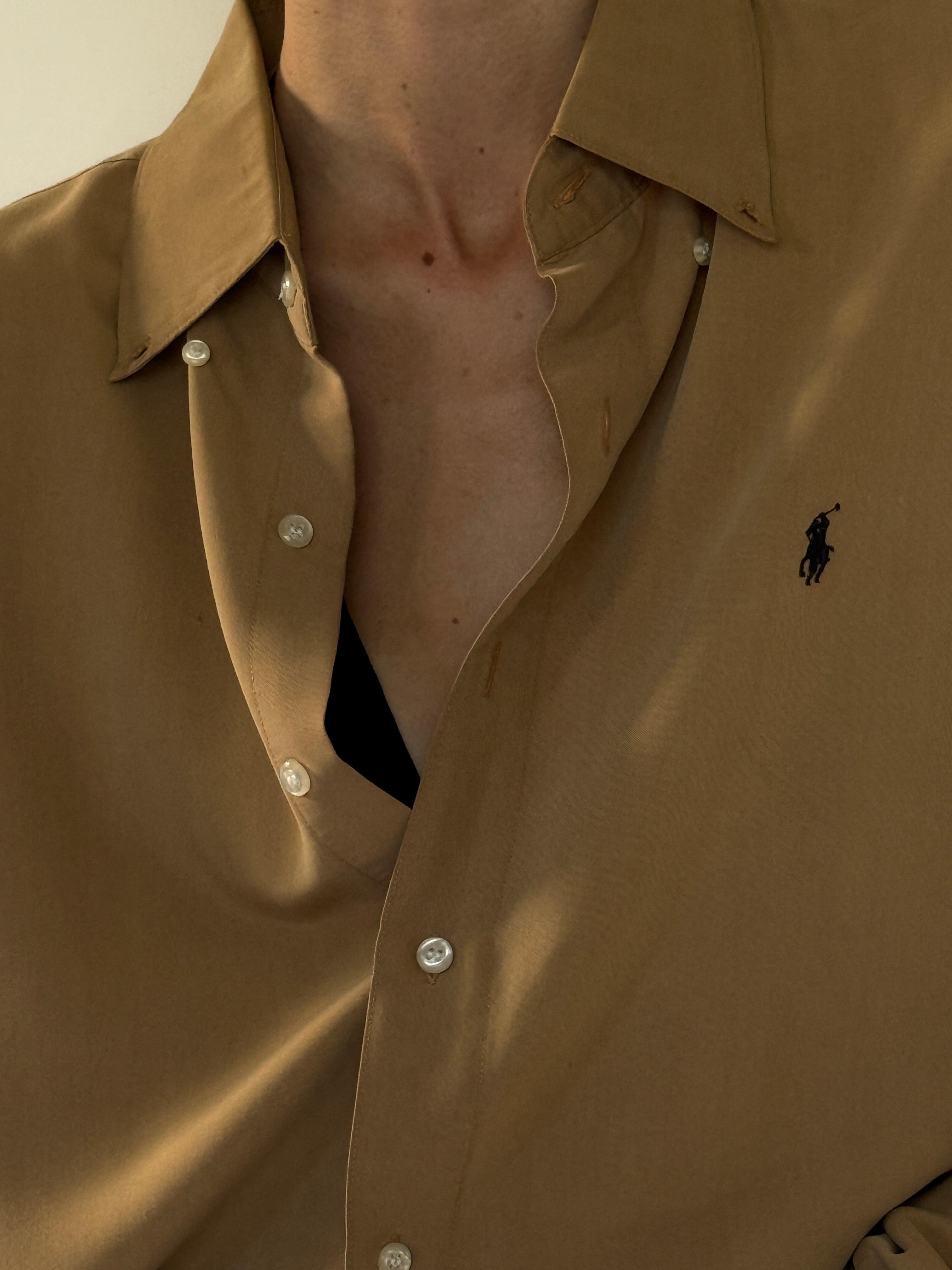 Vintage camel fabric close-up