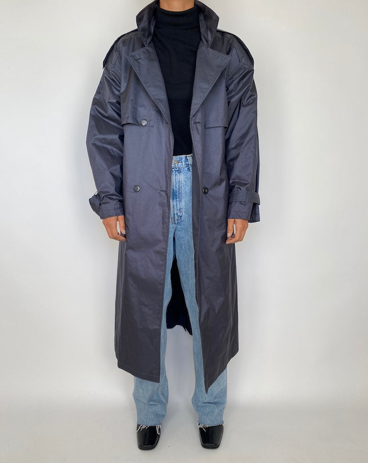 VINTAGE BLUE TRENCH COAT 1878