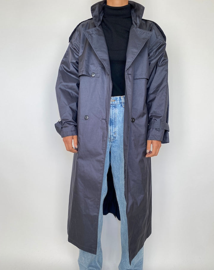 VINTAGE BLUE TRENCH COAT 1878