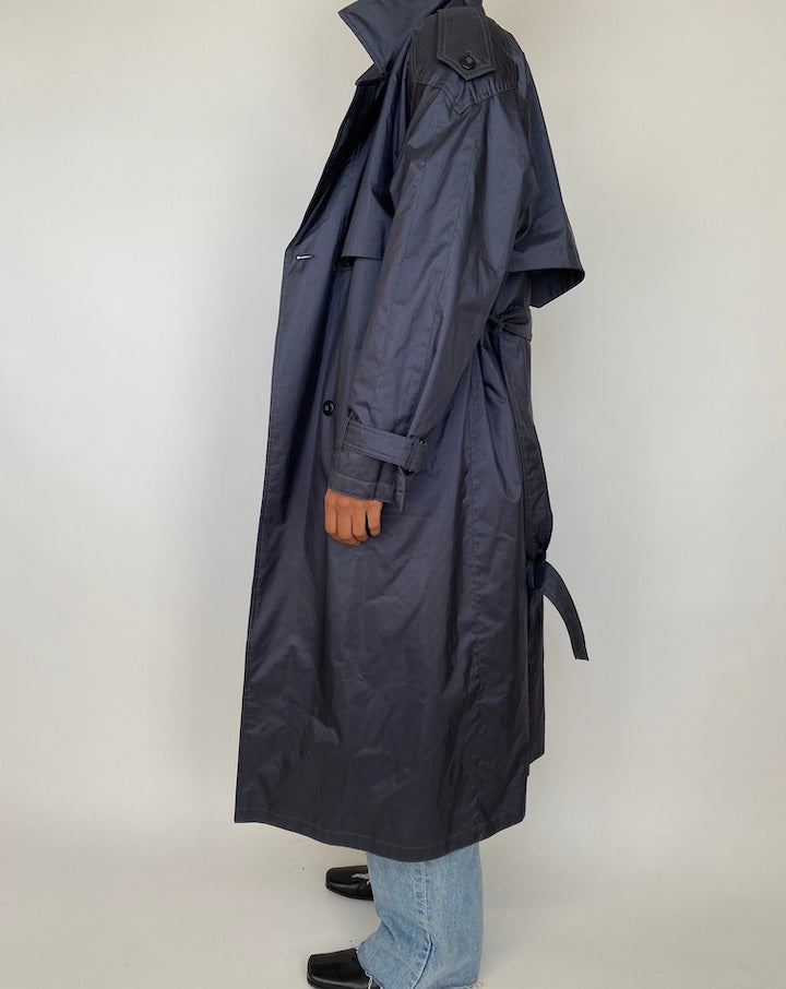 VINTAGE BLUE TRENCH COAT 1878