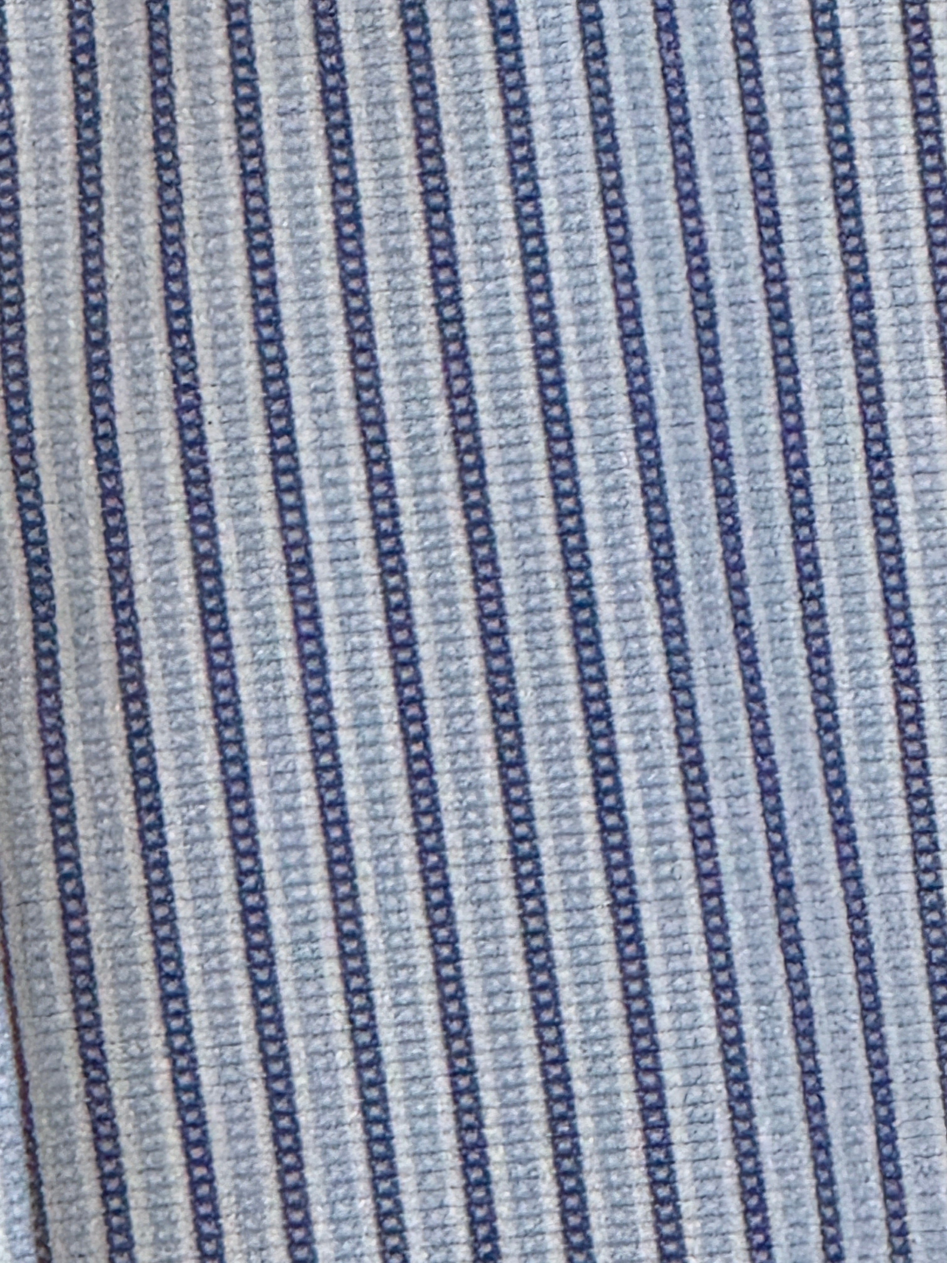 Vintage blue stripe cotton fabric close-up