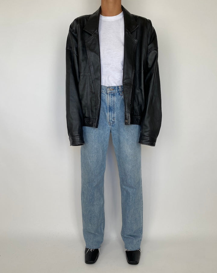 VINTAGE BLACK LEATHER JACKET 1872