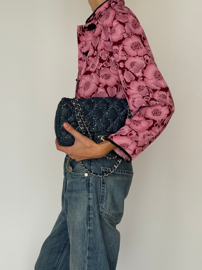 Vintage Pink Floral Blouse 6513