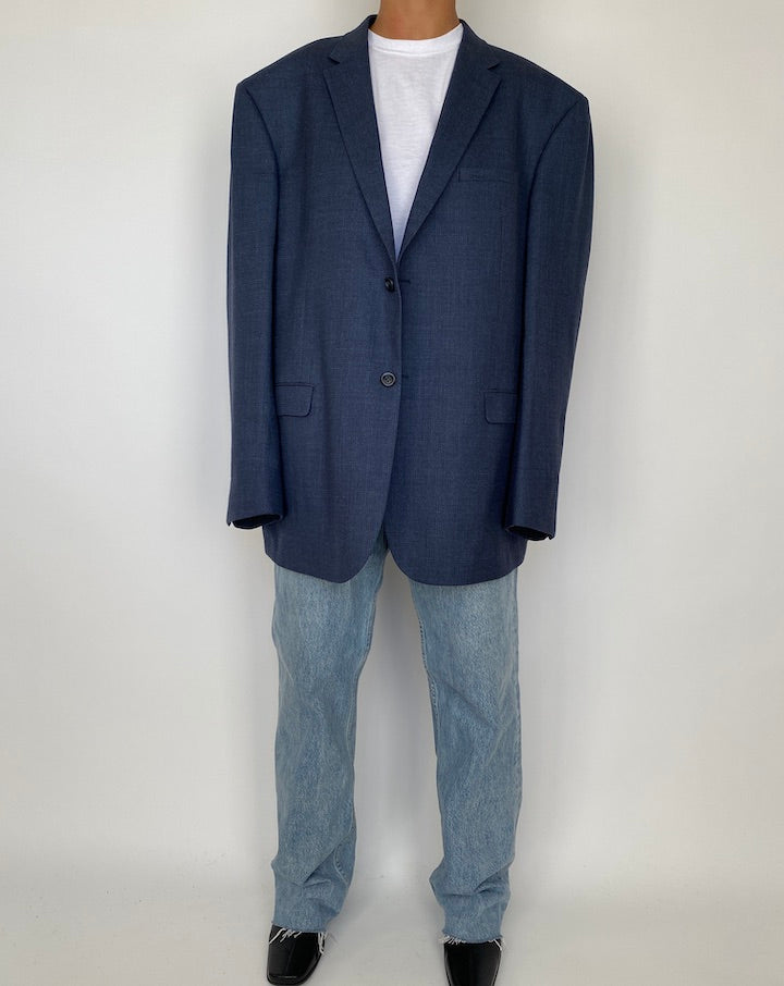 VINTAGE BLUE SINGLE BREASTED BLAZER 1884