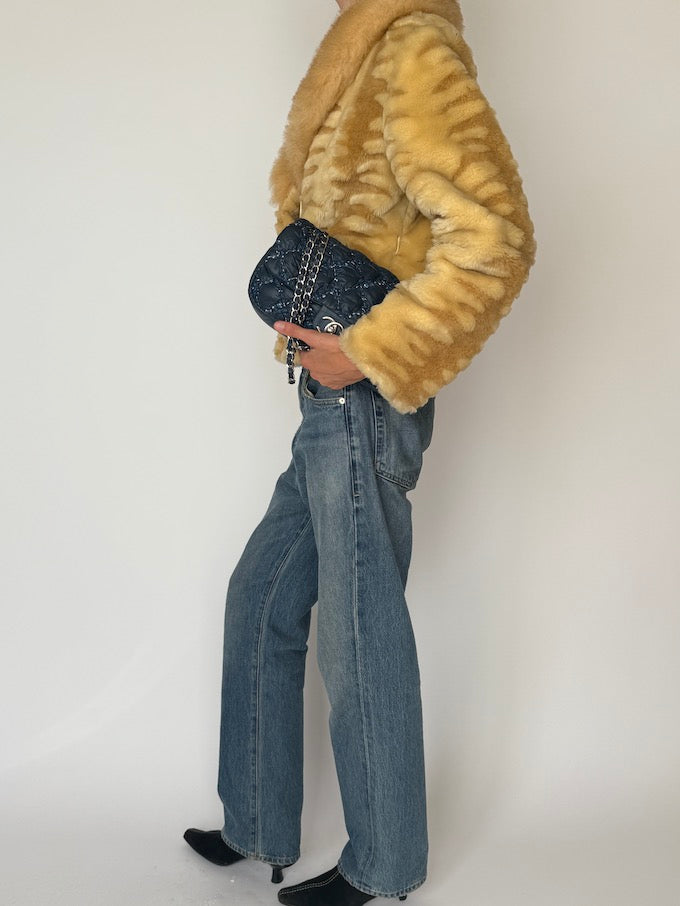 Vintage Honey Faux Fur Jacket 6547