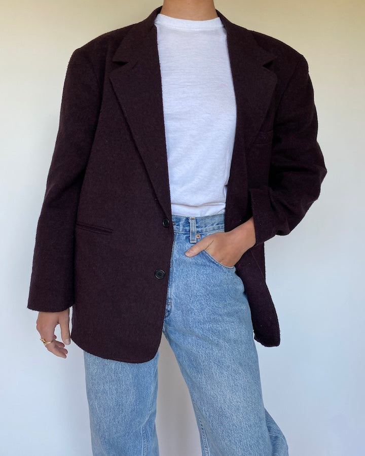VINTAGE PURPLE BLAZER 3111