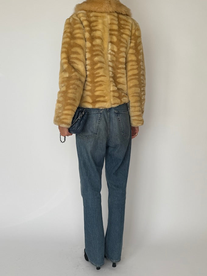 Vintage Honey Faux Fur Jacket 6547