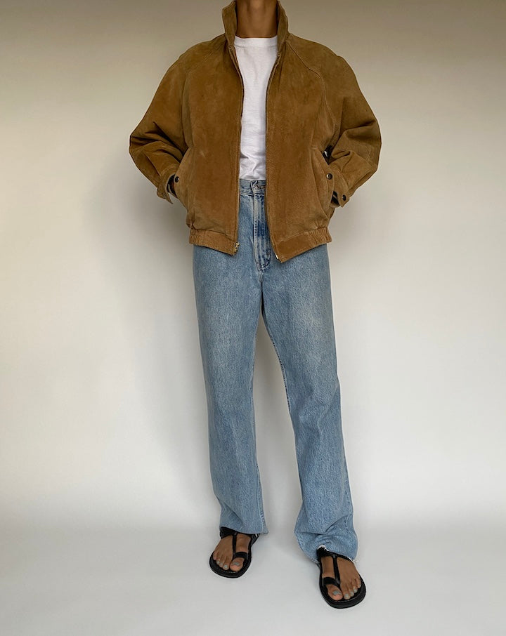 HONEY BROWN SUEDE LEATHER JACKET 2600
