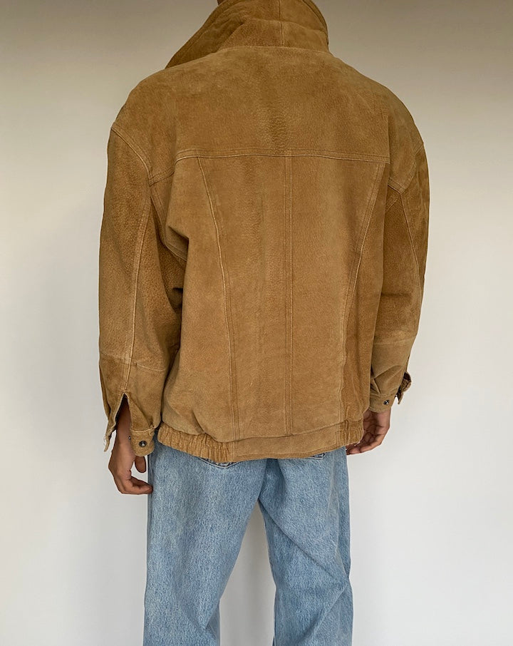 HONEY BROWN SUEDE LEATHER JACKET 2600