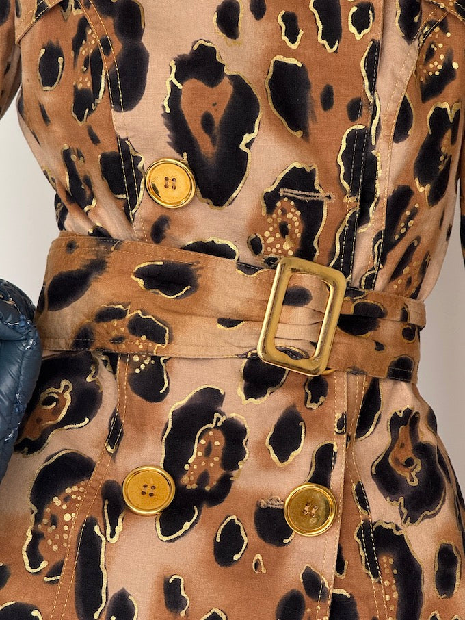 Vintage Leopard Lightweight Trench 6548