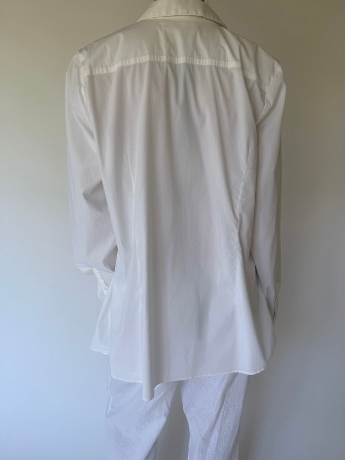 Vintage button-up shirt white 6169