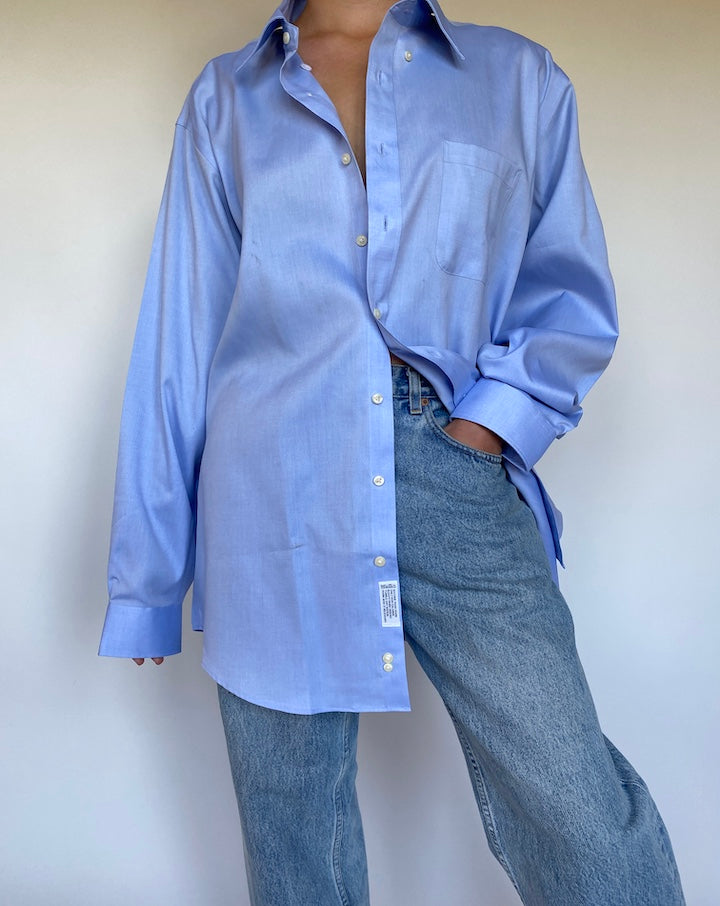 VINTAGE LIGHT BLUE COTTON SHIRT 3118