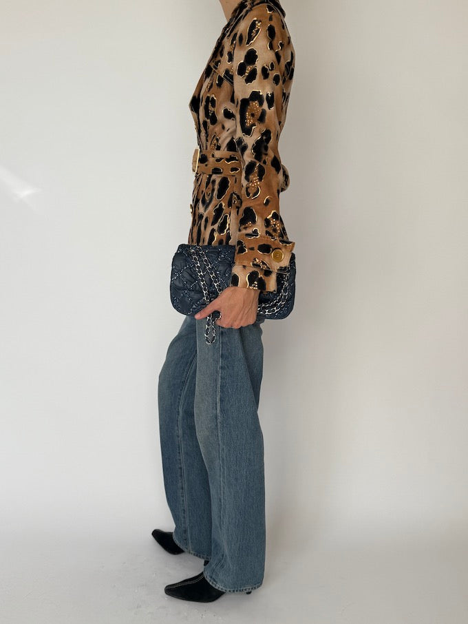 Vintage Leopard Lightweight Trench 6548