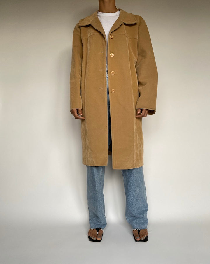 VINTAGE BEIGE SOFT TRENCH COAT 2606