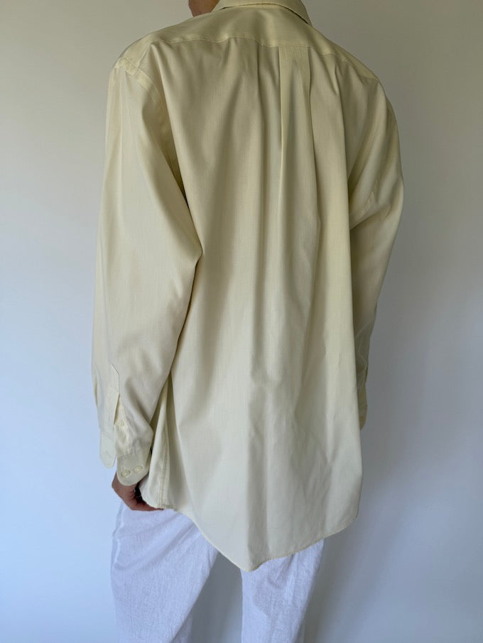 Vintage shirt in butter yellow 6173