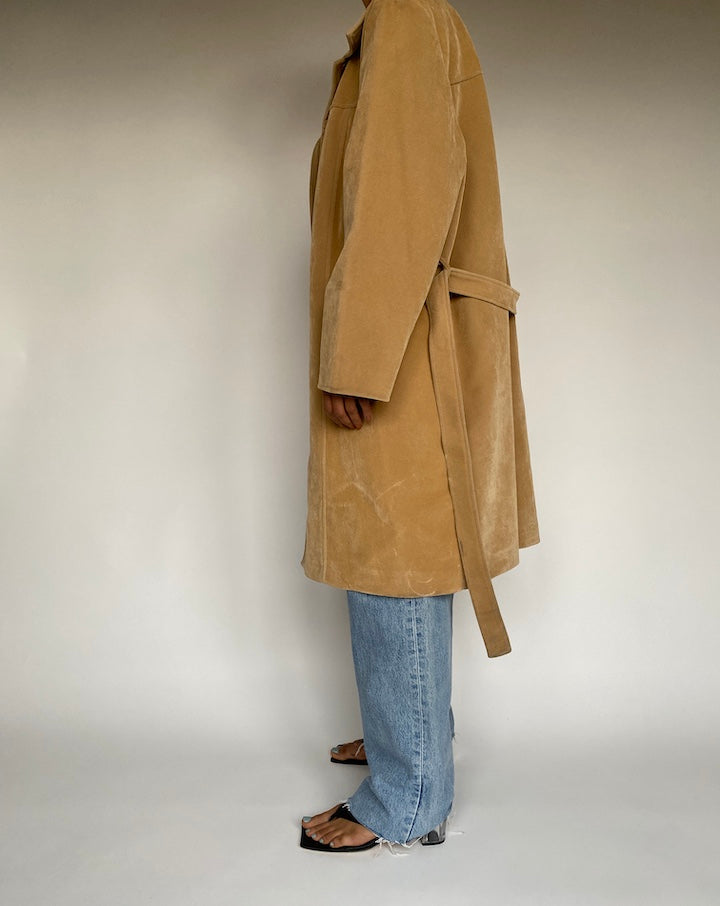 VINTAGE BEIGE SOFT TRENCH COAT 2606
