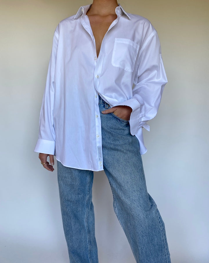 VINTAGE WHITE OVERSIZED SHIRT 3121