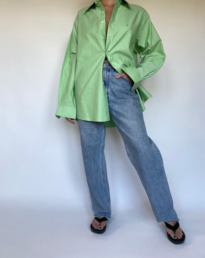 VINTAGE GREEN TOMMY HILFIGER SHIRT 3123