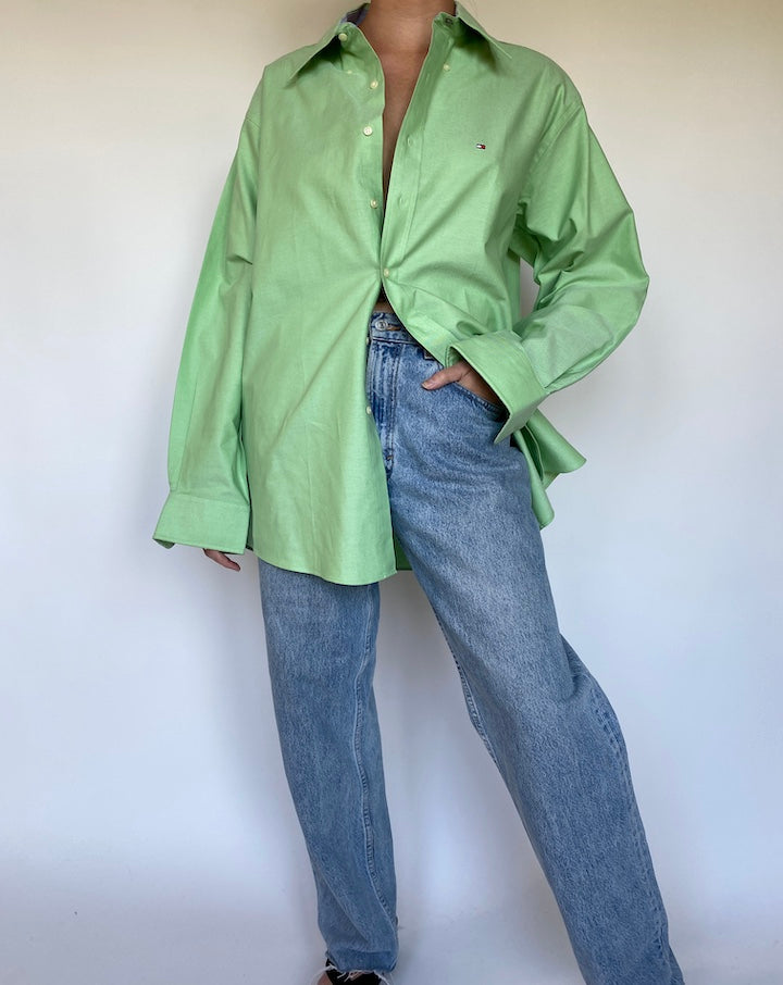 VINTAGE GREEN TOMMY HILFIGER SHIRT 3123