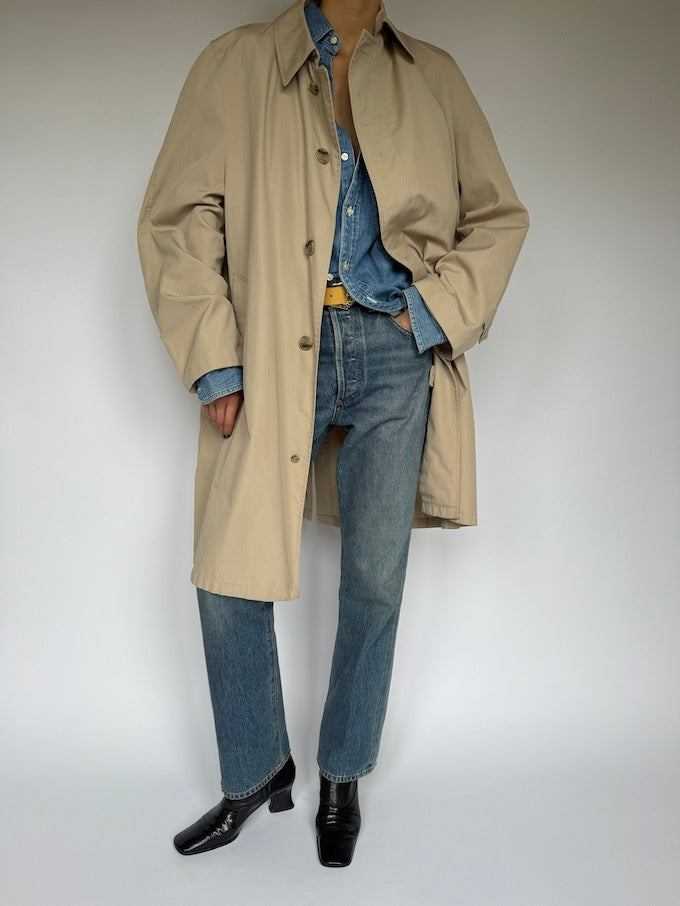 Vintage long coat beige 5896