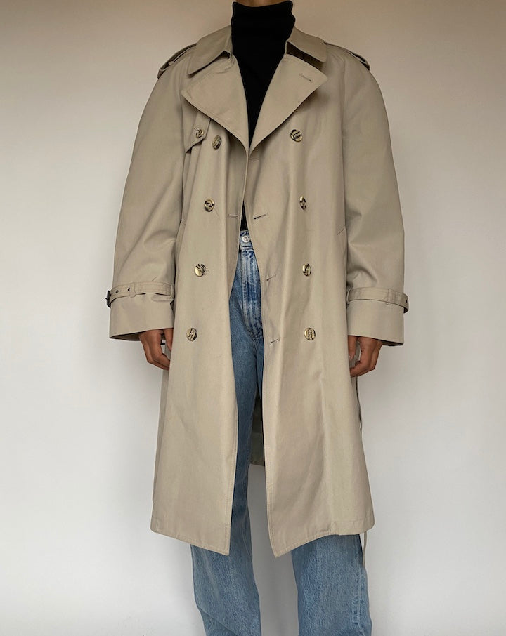 VINTAGE BEIGE OVERSIZED TRENCH COAT 1905